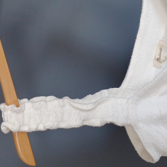 White Ruffled Women's Top - Picture 3 of 8